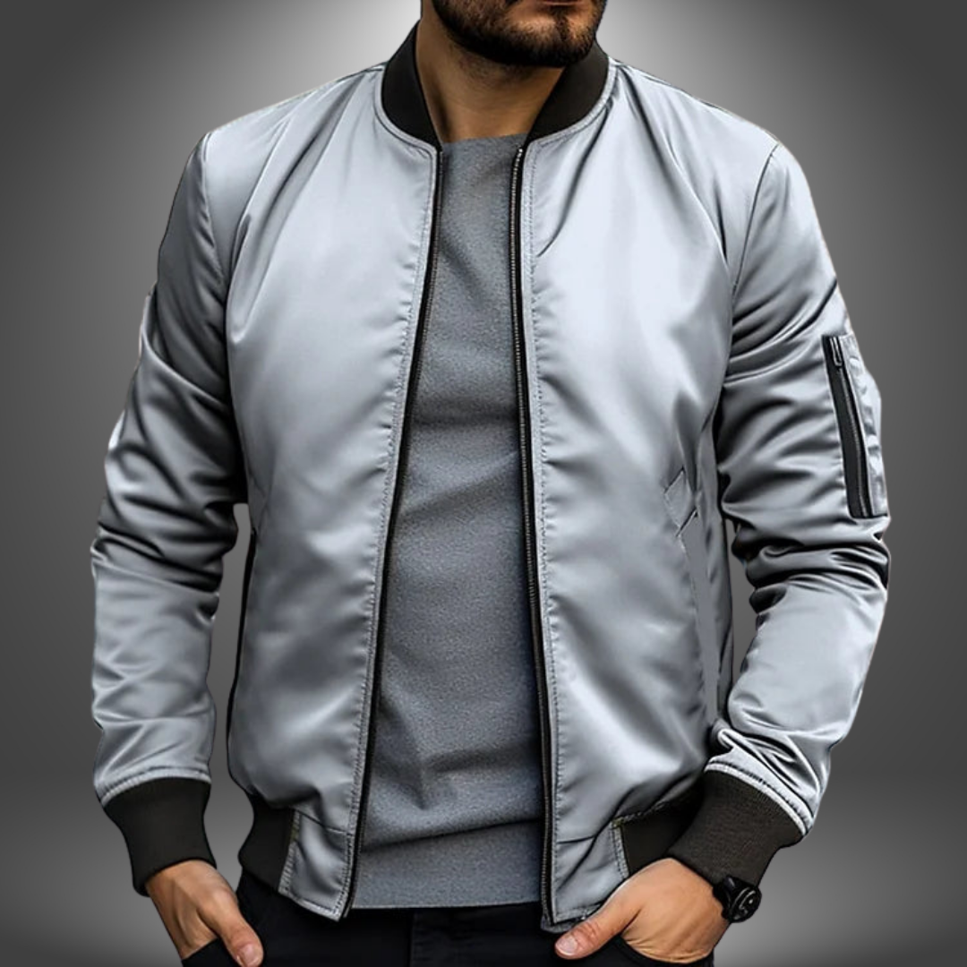 Men’s Classic Zip-Up Bomber Jacket