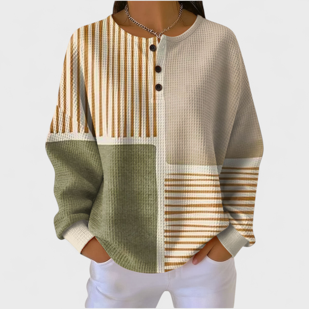 Women’s Striped Color Block Pullover Sweater