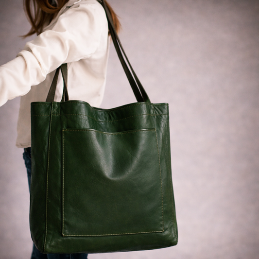 Women’s Multi Compartment Green Handbag