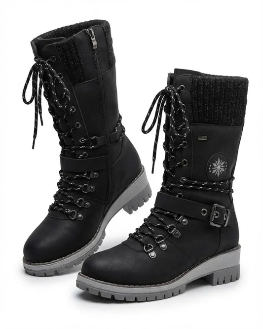 Women’s Lace Up Buckle Strap Hiking Boots