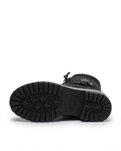 Women’s Lace Up Buckle Strap Hiking Boots