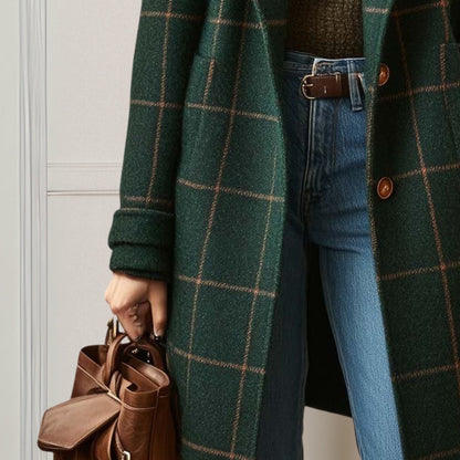 Women’s Long Plaid Coat