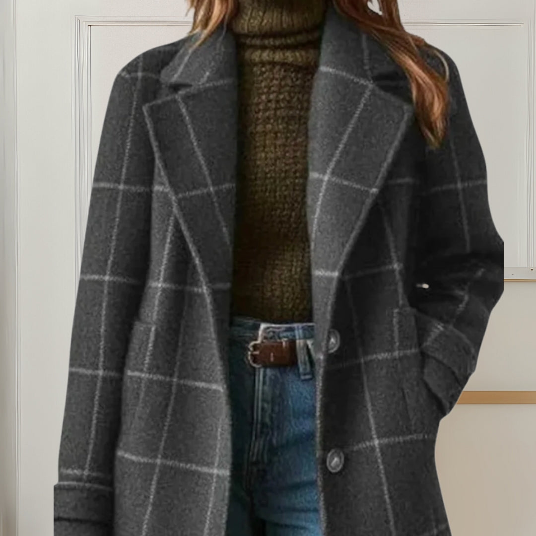Women’s Long Plaid Coat