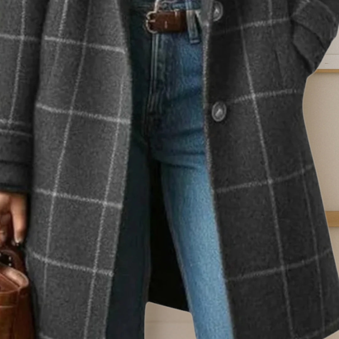 Women’s Long Plaid Coat
