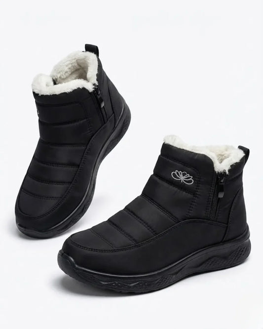 Women’s Quilted Side Zip Winter Ankle Boots