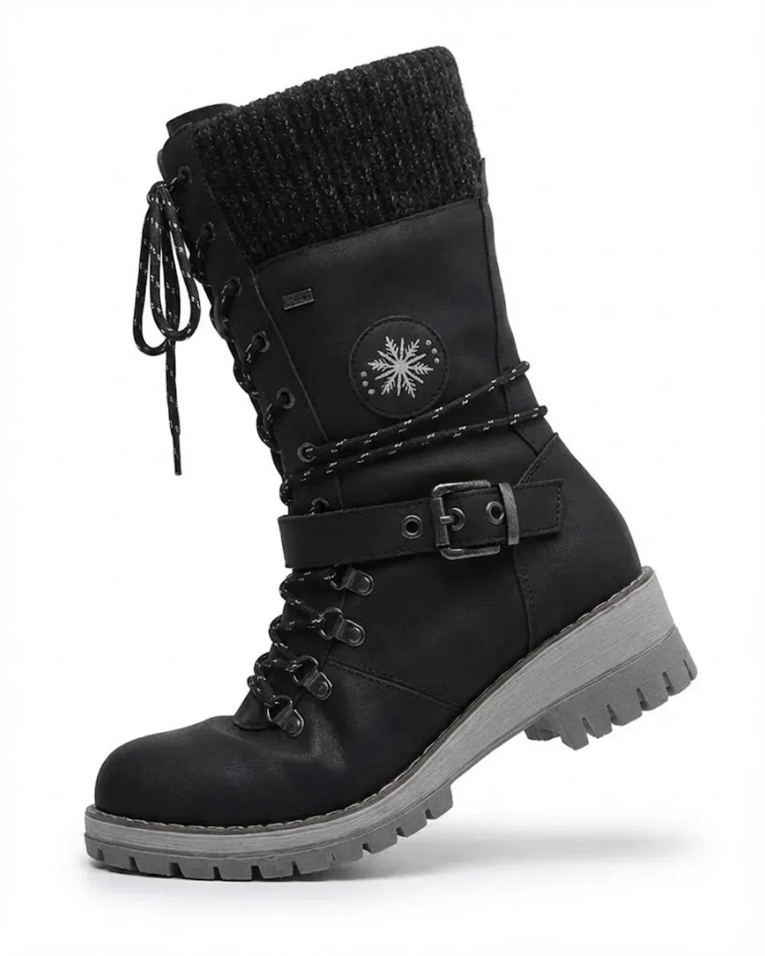 Women’s Lace Up Buckle Strap Hiking Boots