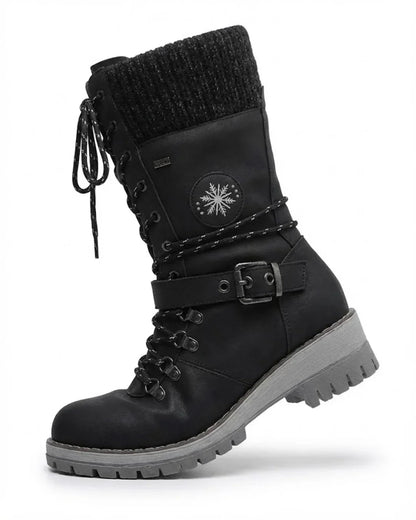 Women’s Lace Up Buckle Strap Hiking Boots