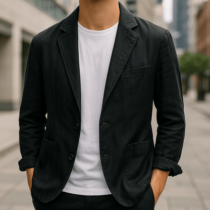 Men’s Lightweight Slim Fit Single-Breasted Blazer
