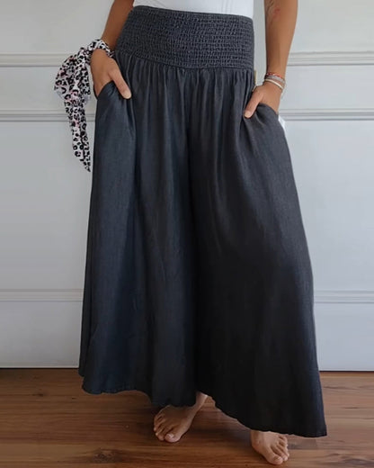 Jasper | Flowy Smocked Waist Pants