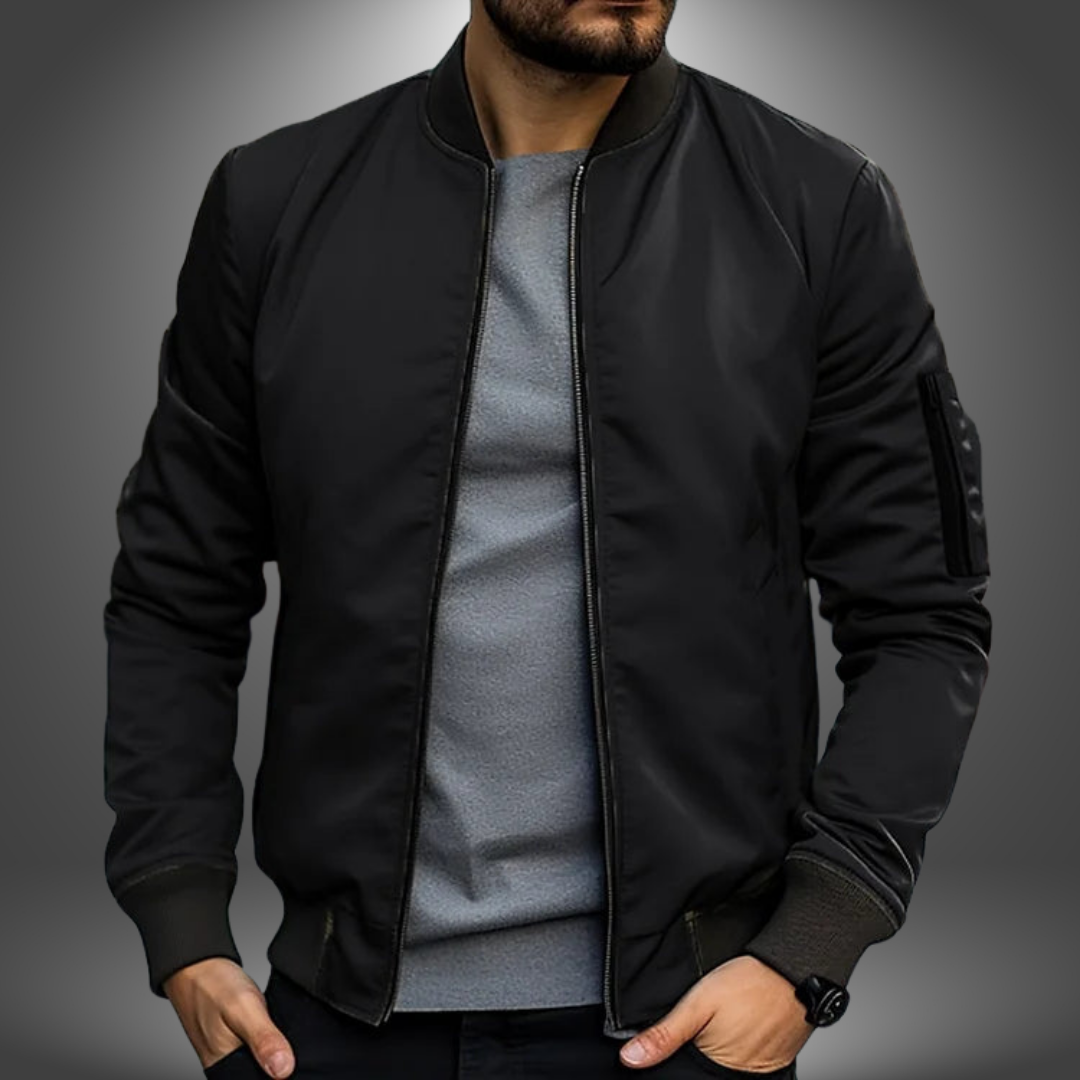 Men’s Classic Zip-Up Bomber Jacket