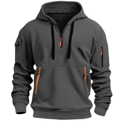 Men’s Oversized Slate Grey Pullover Hoodie