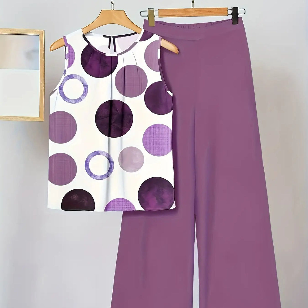 Courtney | Ensemble à pois violets