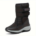Women’s Quilted Hook-And-Loop Mid-Calf Snow Boots