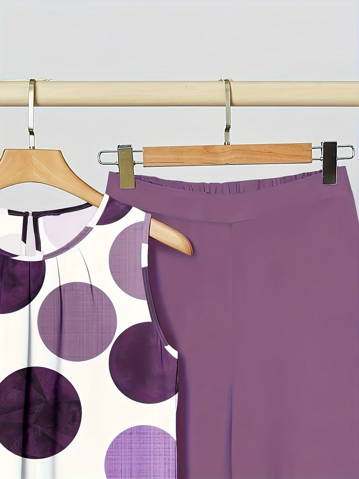 Courtney | Ensemble à pois violets