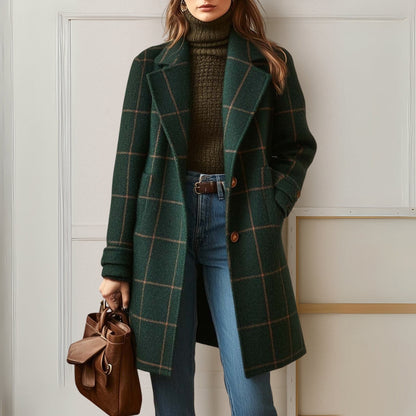 Women’s Long Plaid Coat