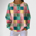 Women’s Multicolor Plaid Pullover Sweater