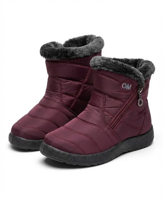Women’s Quilted Fleece-Lined Zip Ankle Boots