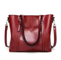 Women’s Red Top Handle Shoulder Strap Tote Bag
