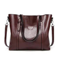 Women’s Dark Brown Top Handle Tote Bag With Shoulder Strap