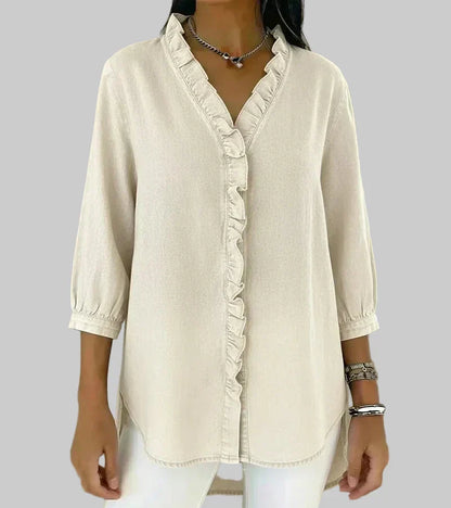Abigail™ Elegant Denim Blouse