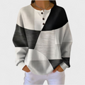 Women’s Geometric Color Block Pullover Sweater