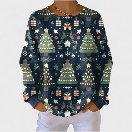Women’s Christmas Tree Pattern Pullover Sweater