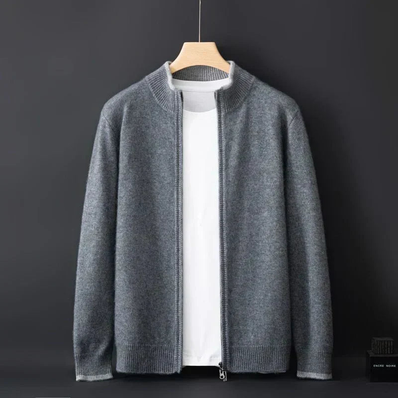 Men’s Full-Zip Ribbed Knit Cardigan
