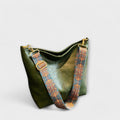 Women’s Vintage Green Top Handle Shoulder Bag
