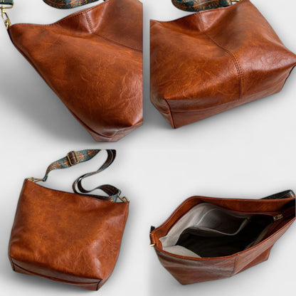 Women’s Vintage Khaki Top Handle Shoulder Bag