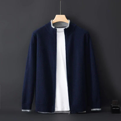 Men’s Full-Zip Ribbed Knit Cardigan