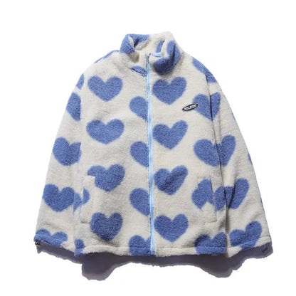 Women’s Reversible Heart Print Hooded Jacket
