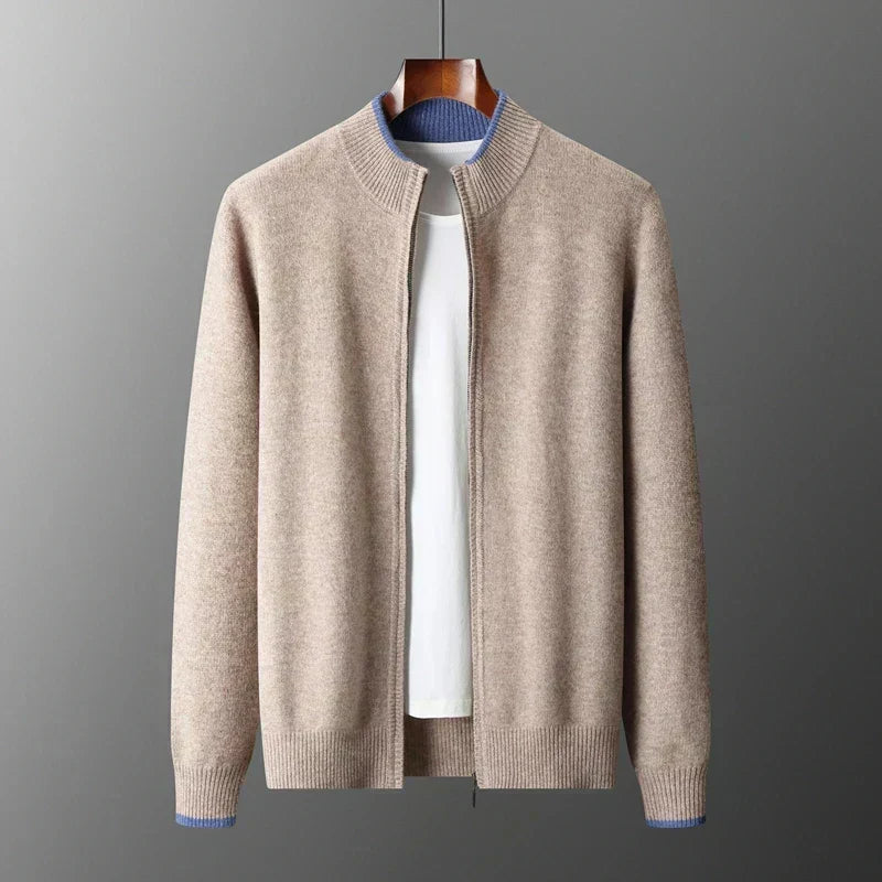Men’s Full-Zip Ribbed Knit Cardigan