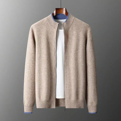 Men’s Full-Zip Ribbed Knit Cardigan