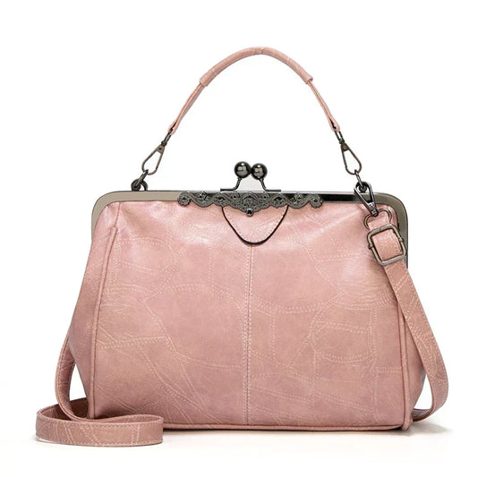 Women’s Pink Flap Magnetic Snap Handbag