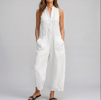 Women's Sleeveless Wide-Leg Overall