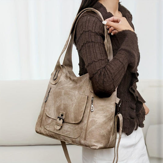 Women’s Black Shoulder Bag With Removable Strap