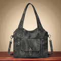 Women’s Black Shoulder Bag With Removable Strap