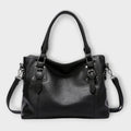 Women’s Black Microfiber Lined Shoulder Bag