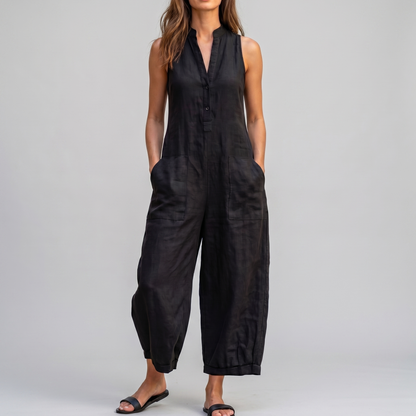 Women's Sleeveless Wide-Leg Overall
