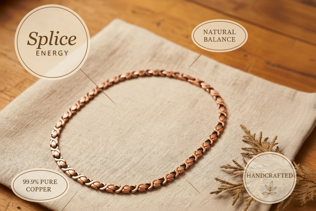 Collier en cuivre à maillons