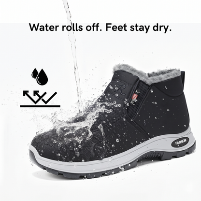 Sianna™ | Quilted Waterproof Slip-On Ankle Boots Black