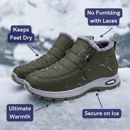 Sianna™ | Quilted Waterproof Slip-On Ankle Boots Green