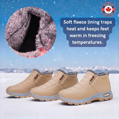Sianna™ | Quilted Waterproof Slip-On Ankle Boots Beige