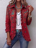 Fayrene™ | Bohemian-Inspired Paisley Ruffle Jacket