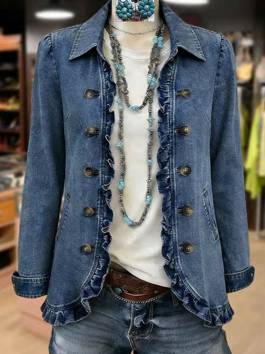 Ruffelle™ | Ruffle-Trimmed Jacket