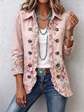 Bettany™ Floral Ruffle Button-Up Jacket