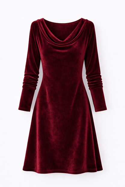 Isabella | Velvet Drape Dress