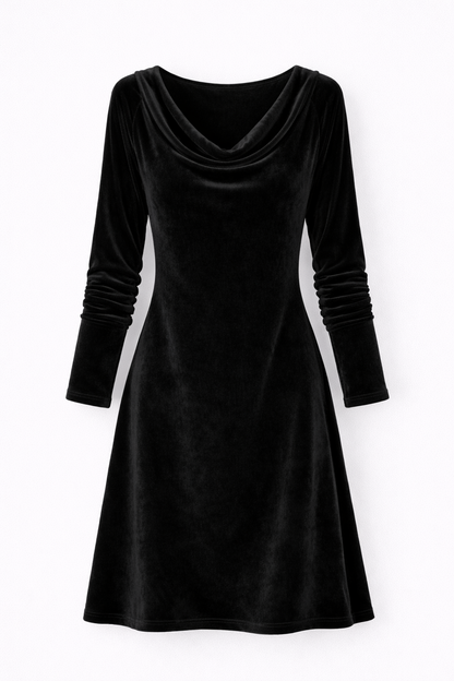 Isabella | Velvet Drape Dress