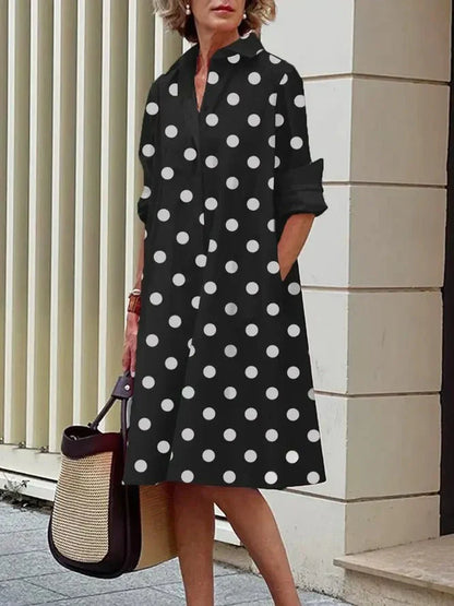 Sophie | Polka Dot Shirt Dress