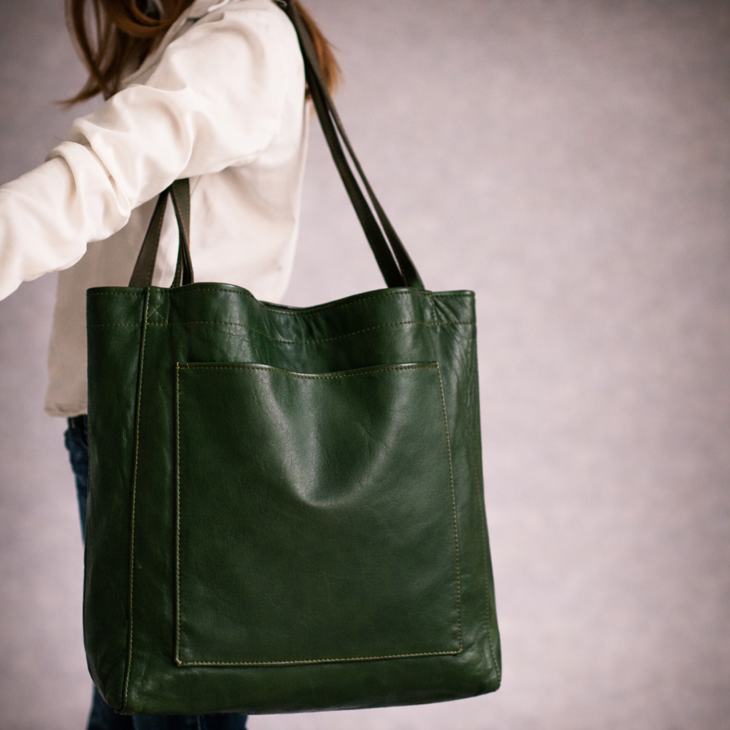 Women’s Multi Compartment Green Handbag